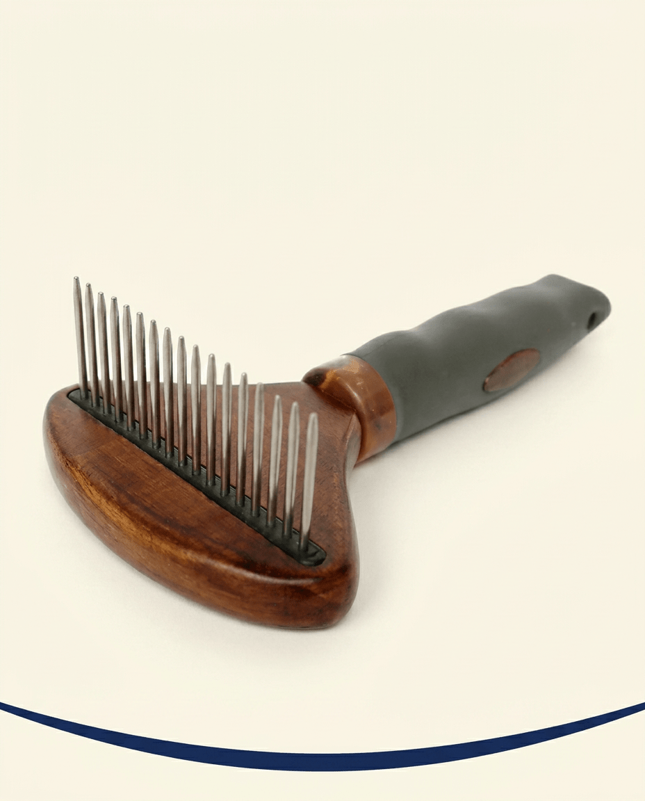 MessyPaws 17-tooth deshedding and dematting brush for dogs and cats