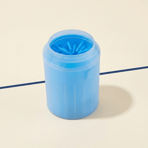 MessyPaws paw cleaner cup with soft silicone bristles for small and medium dogs