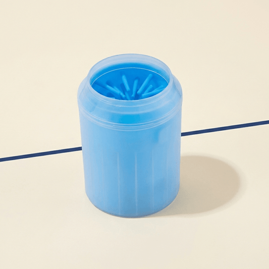 MessyPaws paw cleaner cup with soft silicone bristles for small and medium dogs